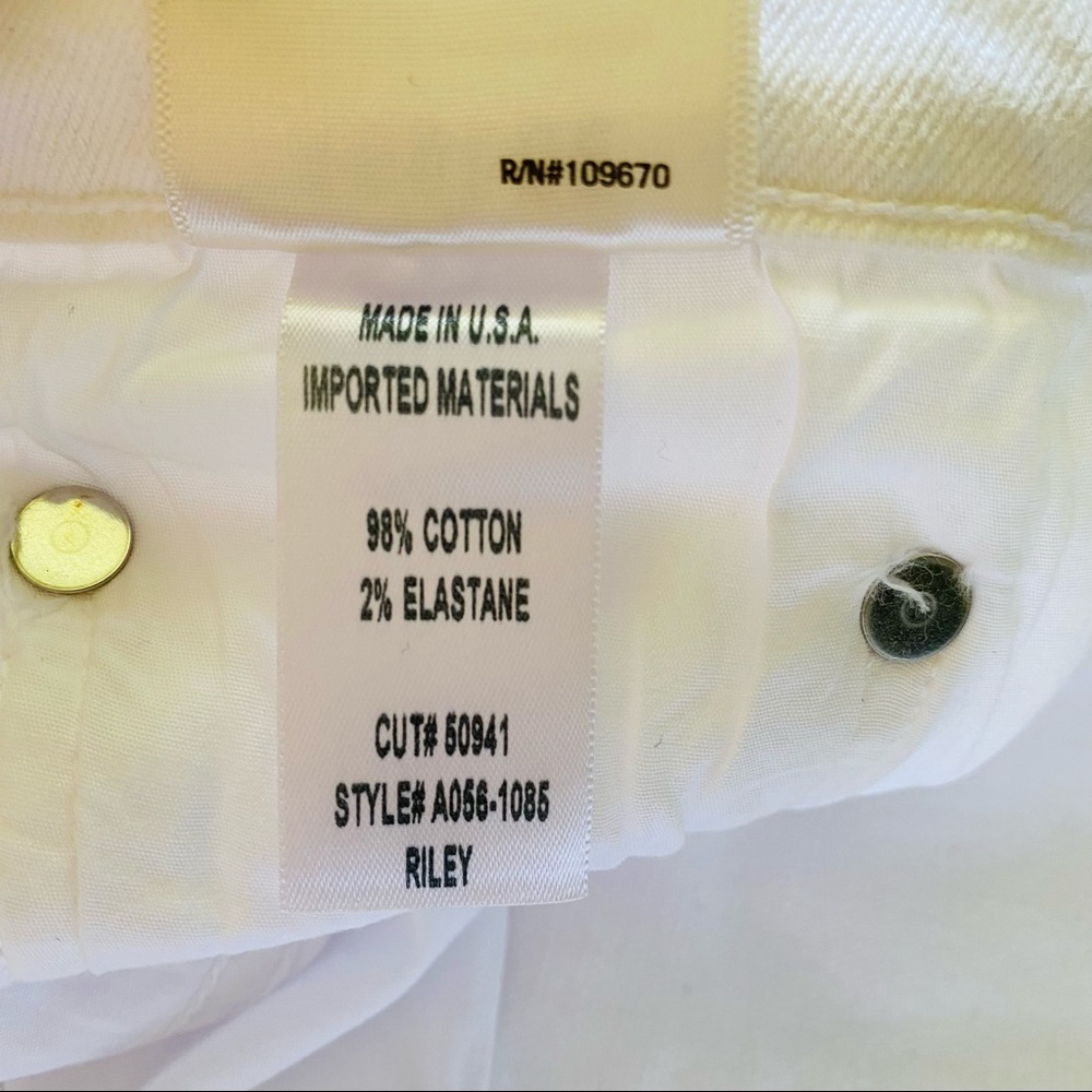 Agolde Riley White Straight Leg Jeans - Picture 9 of 9